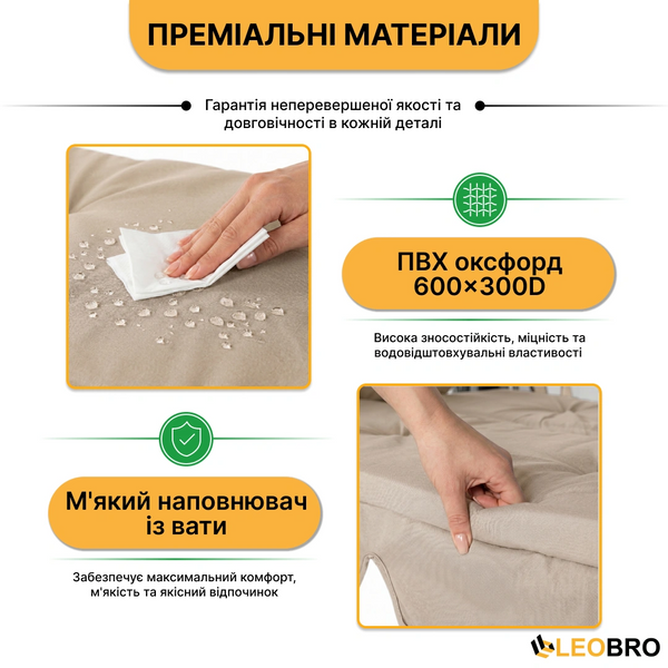 Садова гойдалка з подушками та москитною сіткою LEOBRO Elit Grey (LB-1098) 9034 фото
