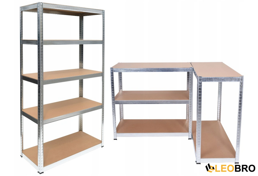 Стелаж LEOBRO Premium 180 х 90 х 40 см, 175кг/полиця, 5 полиць (LB-R104) 9213 фото