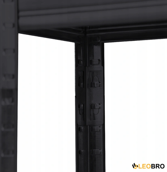 Стелаж LEOBRO Premium Black 180 х 90 х 40 см, 175кг/полиця, 5 полиць (LB-R115) 9219 фото