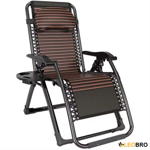 Розкладне крісло шезлонг Zero Gravity LEOBRO Коричневе 3D-тканина (ZGC-S04) 2999 грн Розкладне ліжко (розкладачка) з подушкою LEOBRO Темна смужка 9140 фото