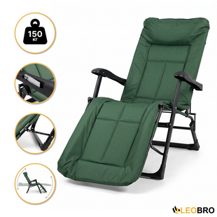Розкладне крісло ліжко з вбудованим матрацом LEOBRO Green (LB-FCB-G3-GRN) 9128 фото